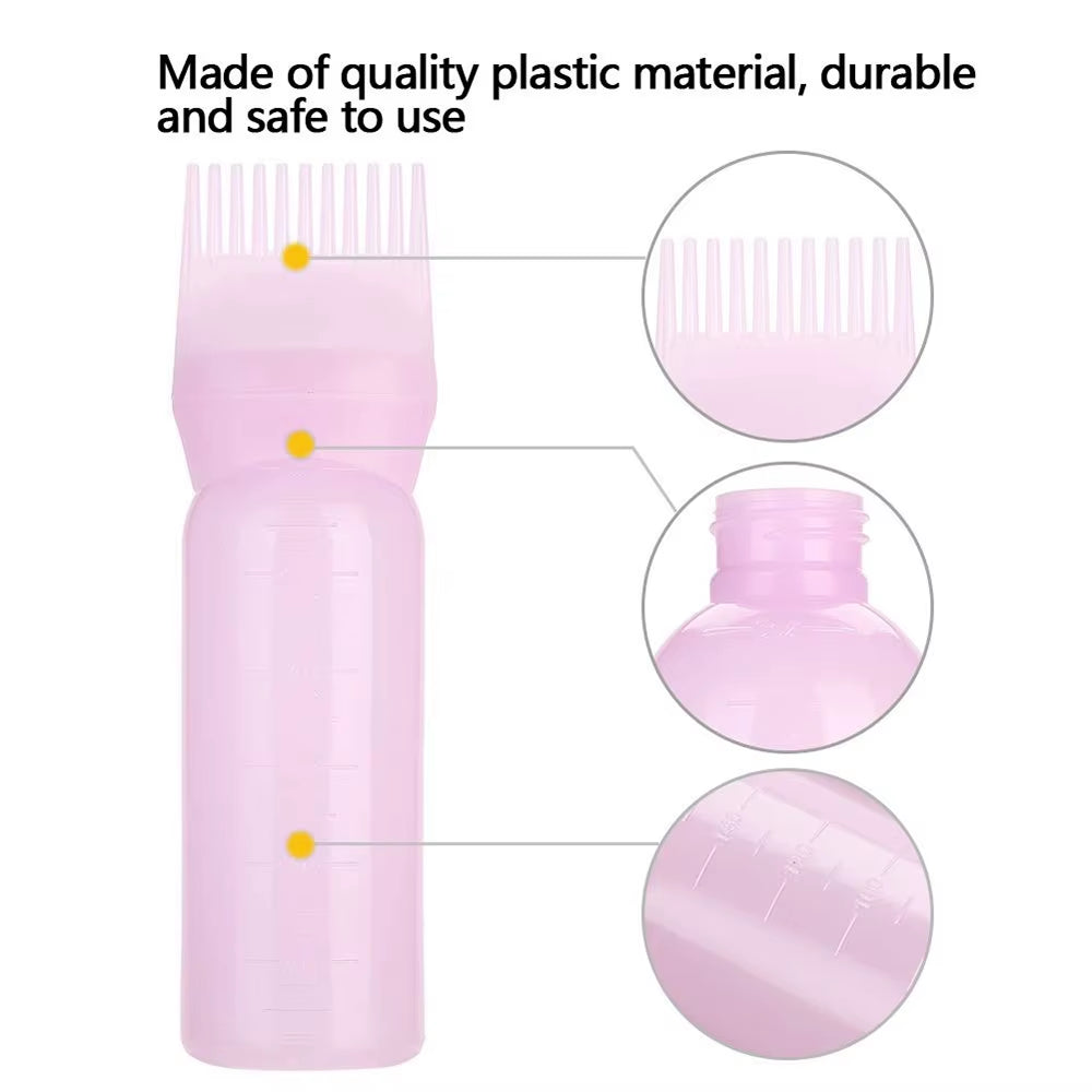 Hair Dye Applicator Brush Bottles anti Static Massage Hair Brush Massage Combs Silicone Head Wash Brush Salon Hair Styling Tools
