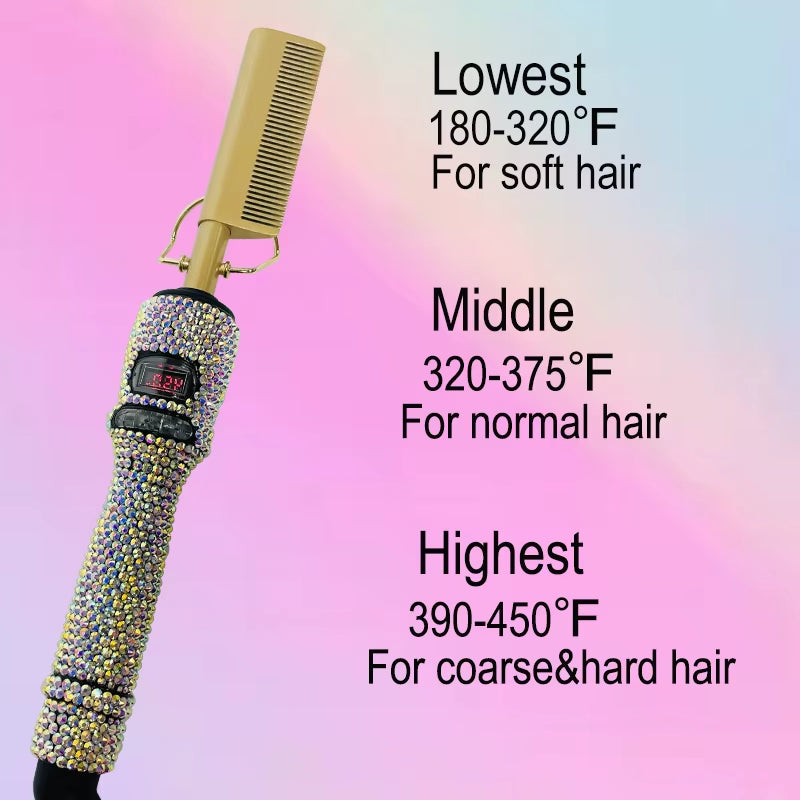 Hot Comb Straight Curling Electric Comb for American African Hair Pente Quente Peigne Chauffant Lisseur Cheveux Styling Tools